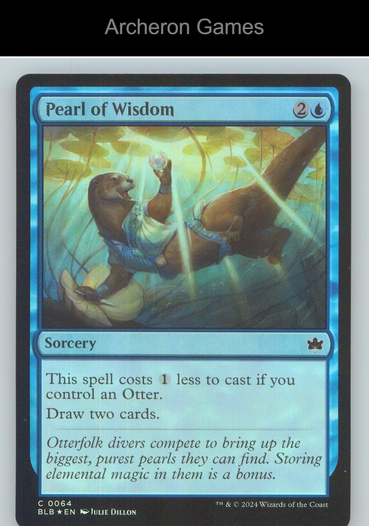 Pearl of Wisdom BLB 64 C MTG Card NM/EX+ Foil
