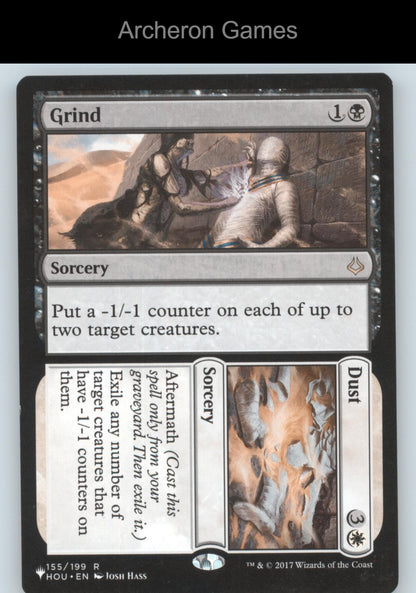 Grind // Dust 155/199 R MTG Card The List Reprints