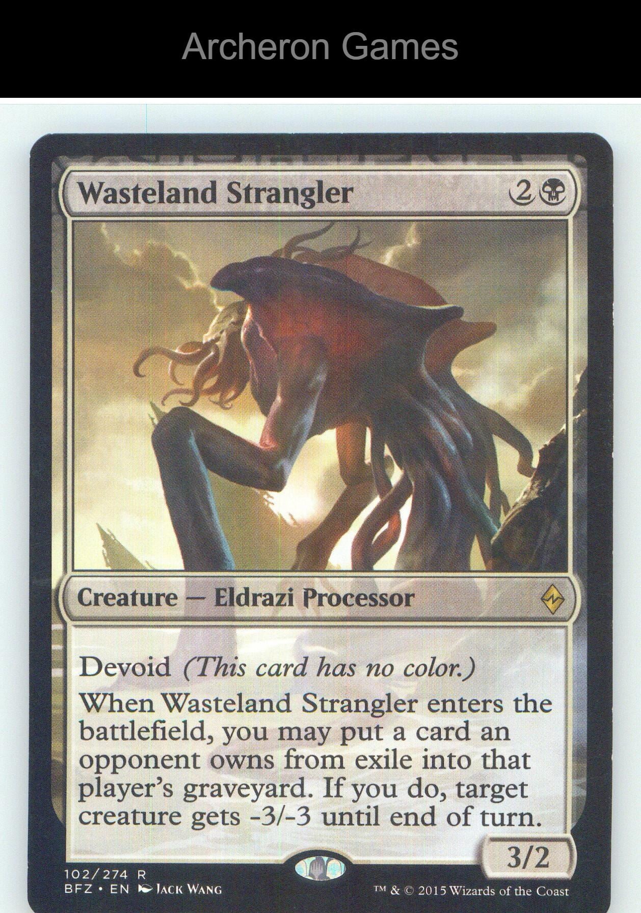 Wasteland Strangler BFZ 102 R MTG Card NM/EX+