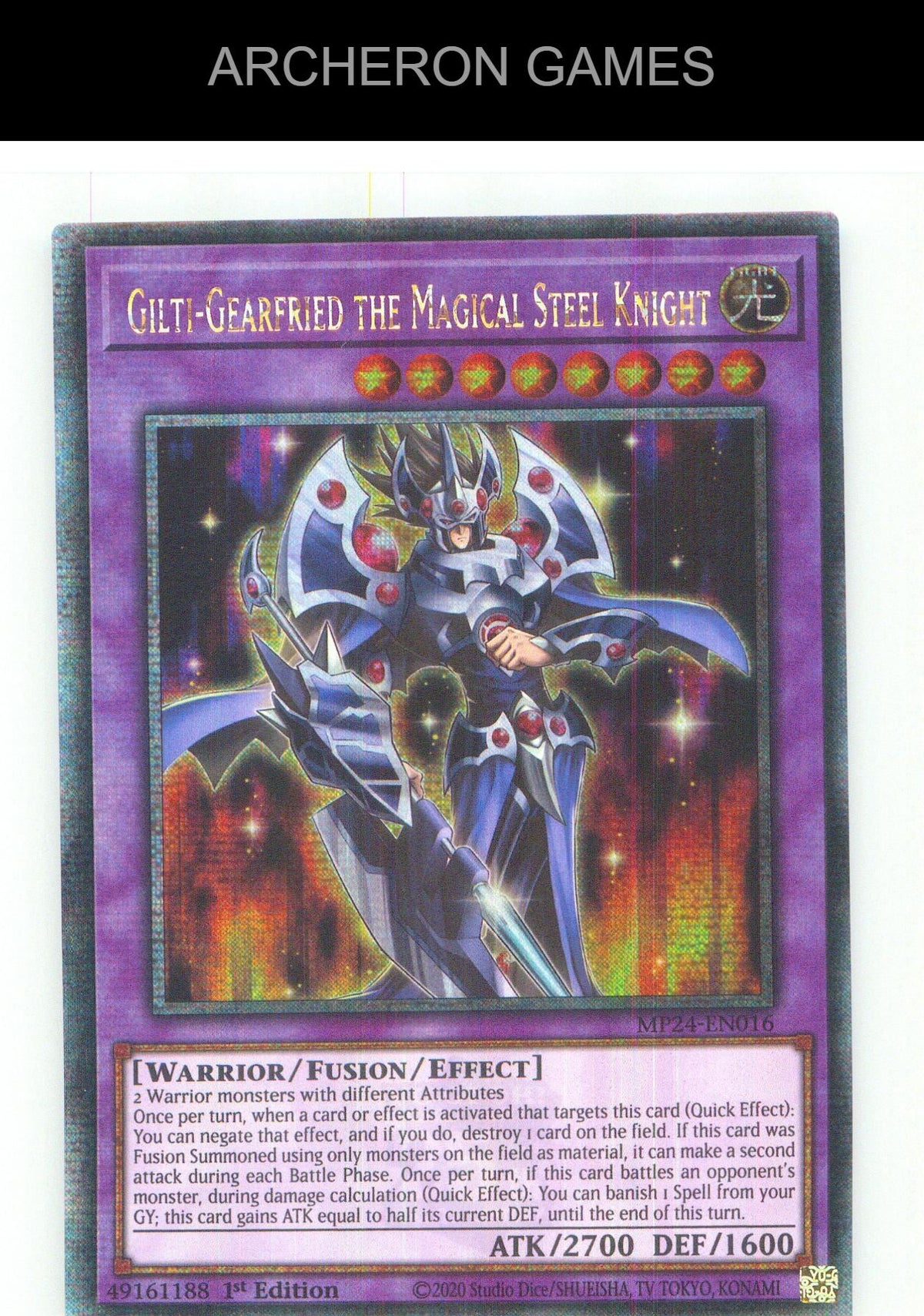 Gilti-Gearfried the Magical Steel Knight(Quarter Century Secret Rare)1st Edition