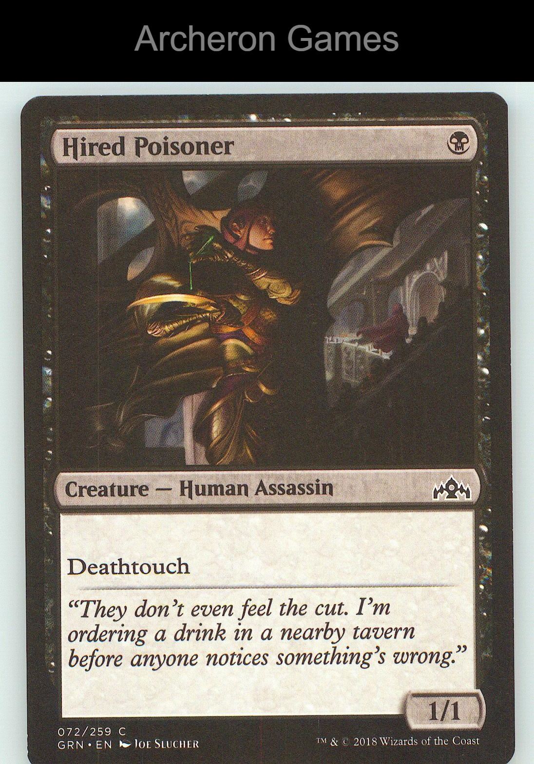 Hired Poisoner GRN 72 C MTG Card NM/EX+