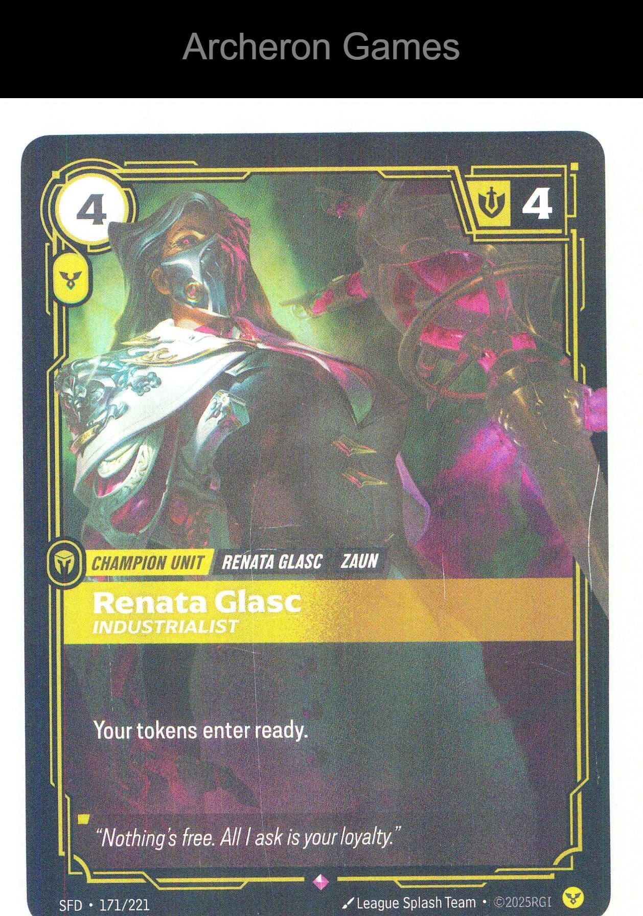 Renata Glasc - Industrialist SFD 171/221 R Spiritforged Riftbound Card Foil