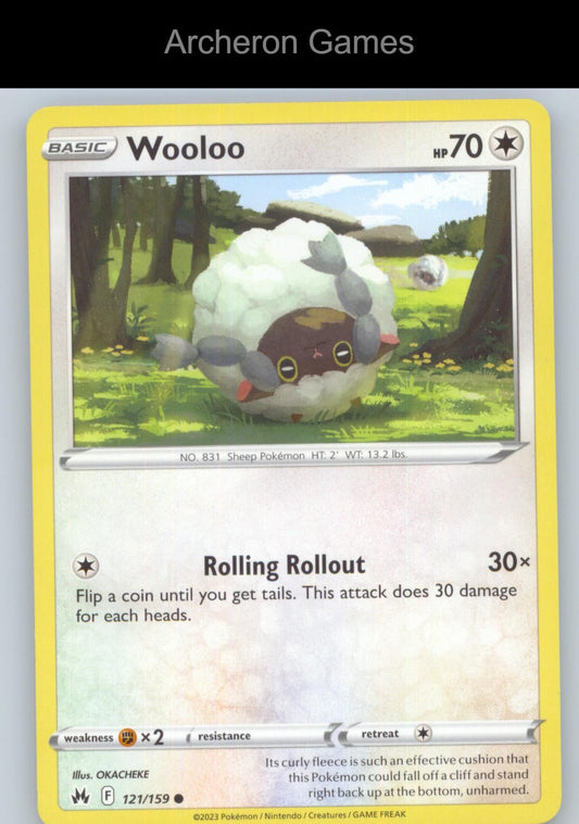 Pokemon Card Wooloo CRZ 121/159 C Crown Zenith