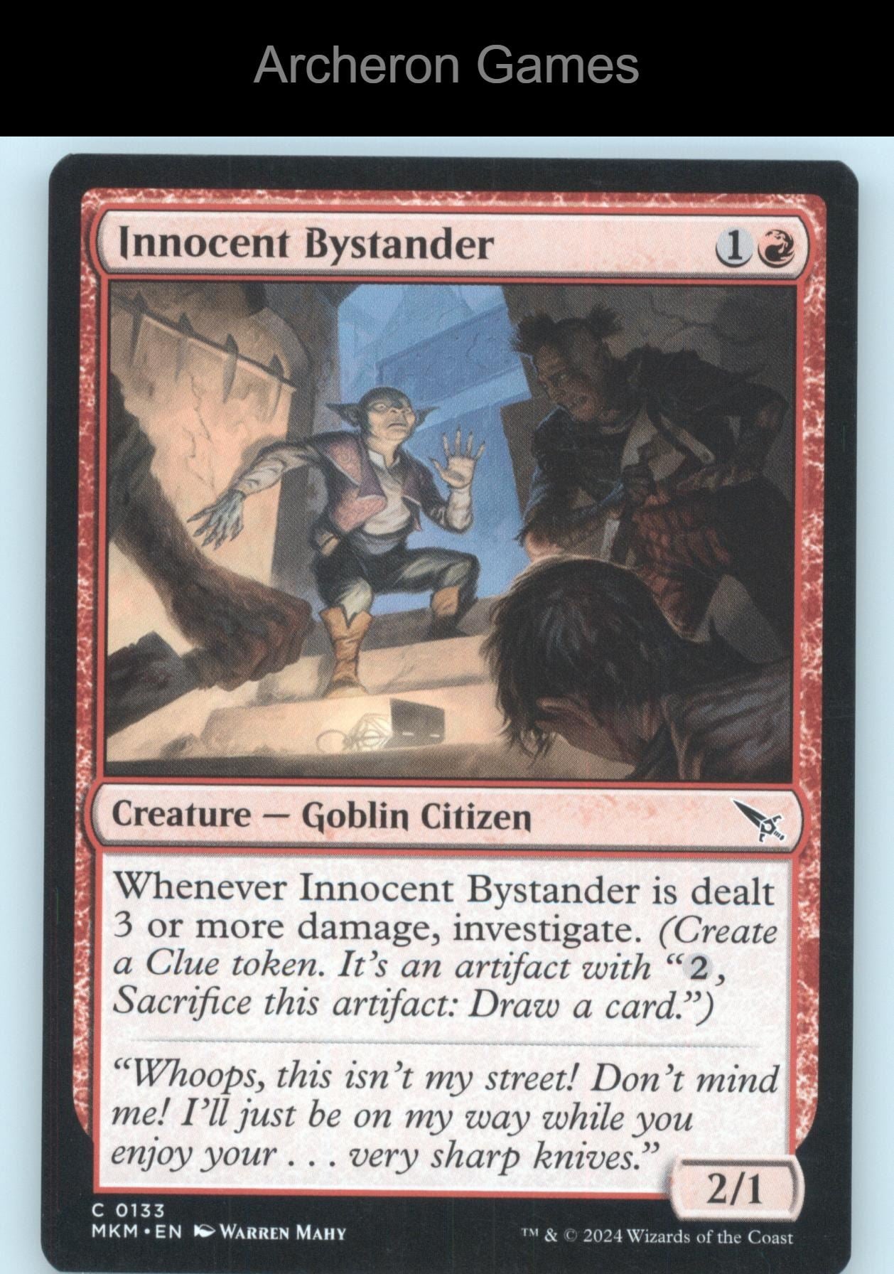 Innocent Bystander 133 C MTG Card Murders at Karlov Manor