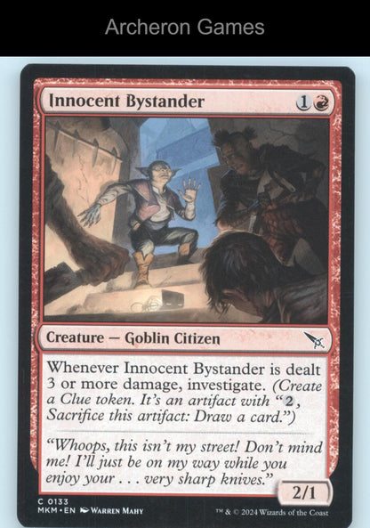 Innocent Bystander 133 C MTG Card Murders at Karlov Manor
