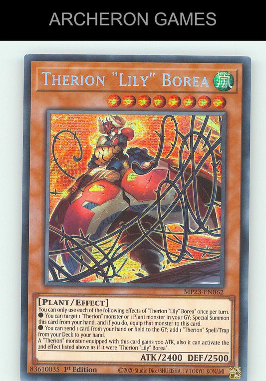 Therion "Lily" Borea SEC YUGIOH Card