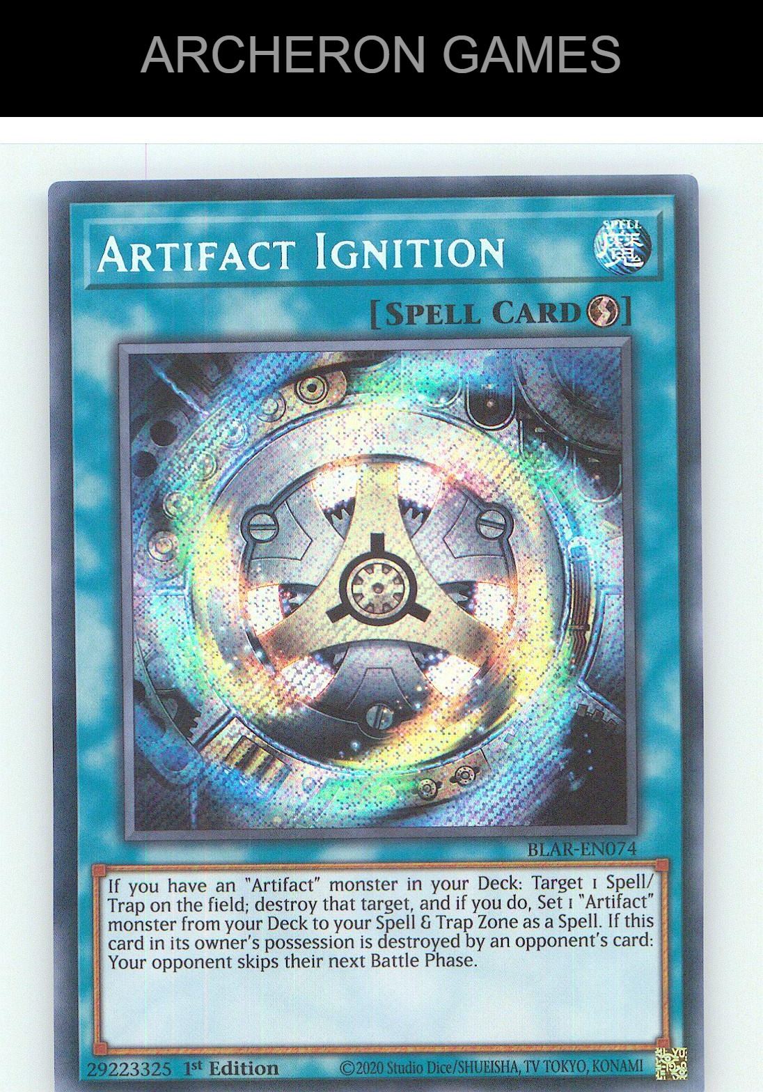 Artifact Ignition SEC YUGIOH Card 1st Edition