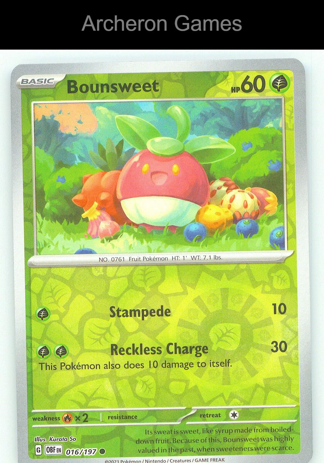Pokemon Card Bounsweet (Cosmos Holo) MCAP 016/197 Miscellaneous Cards & Products
