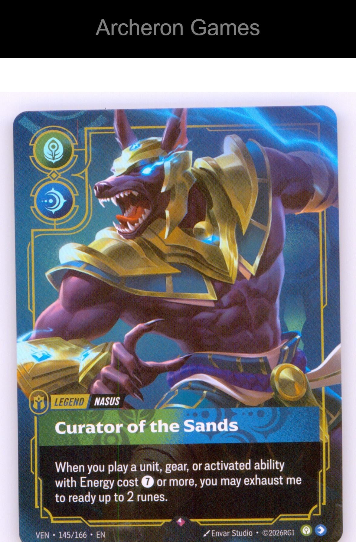Nasus - Curator of the Sands VEN 145/166 R Vendetta Riftbound Card