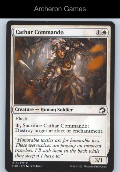 Cathar Commando (White Border) 5 C MTG Card Mystery Booster 2