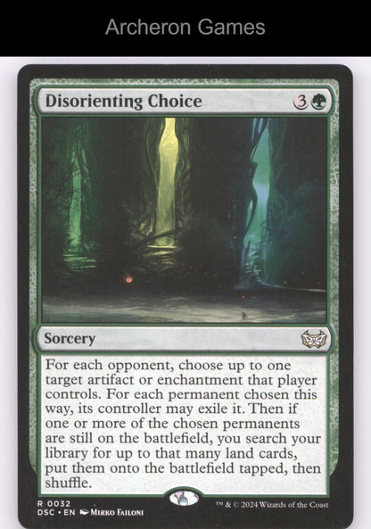 Disorienting Choice 32 R MTG Card Commander: Duskmourn: House of Horror