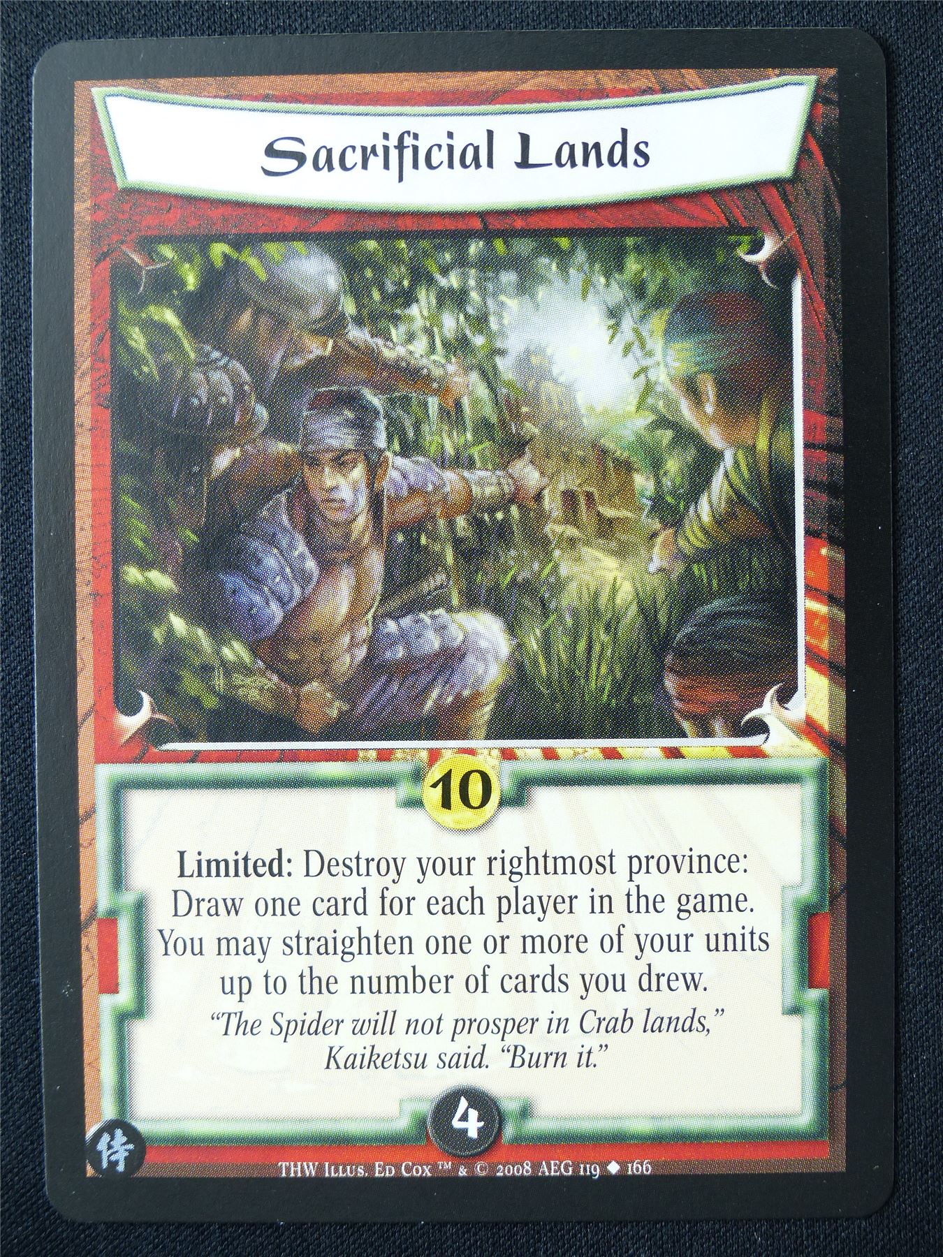 Sacrificial Lands - THW - Legend of the Five Rings L5R Card #XV