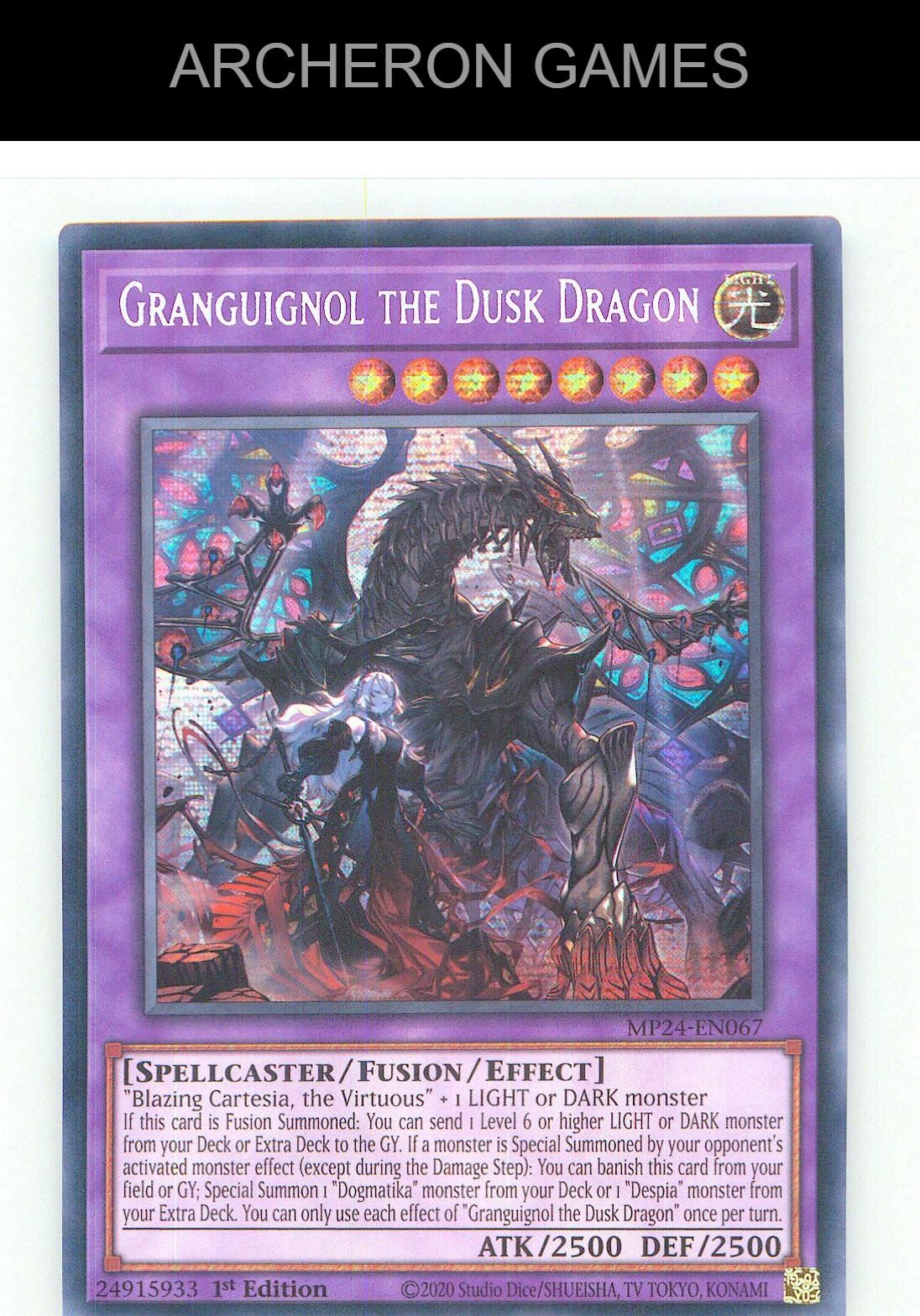 Granguignol the Dusk Dragon Prismatic Secret Rare YUGIOH Card 1st Edition
