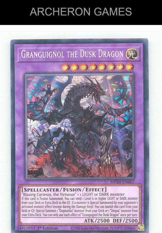 Granguignol the Dusk Dragon Prismatic Secret Rare YUGIOH Card 1st Edition