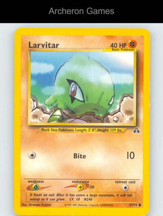 Pokemon Card Larvitar N2 57/75 C Neo Discovery Unlimited