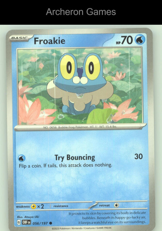 Pokemon Card Froakie OBF 056/197 C Obsidian Flames