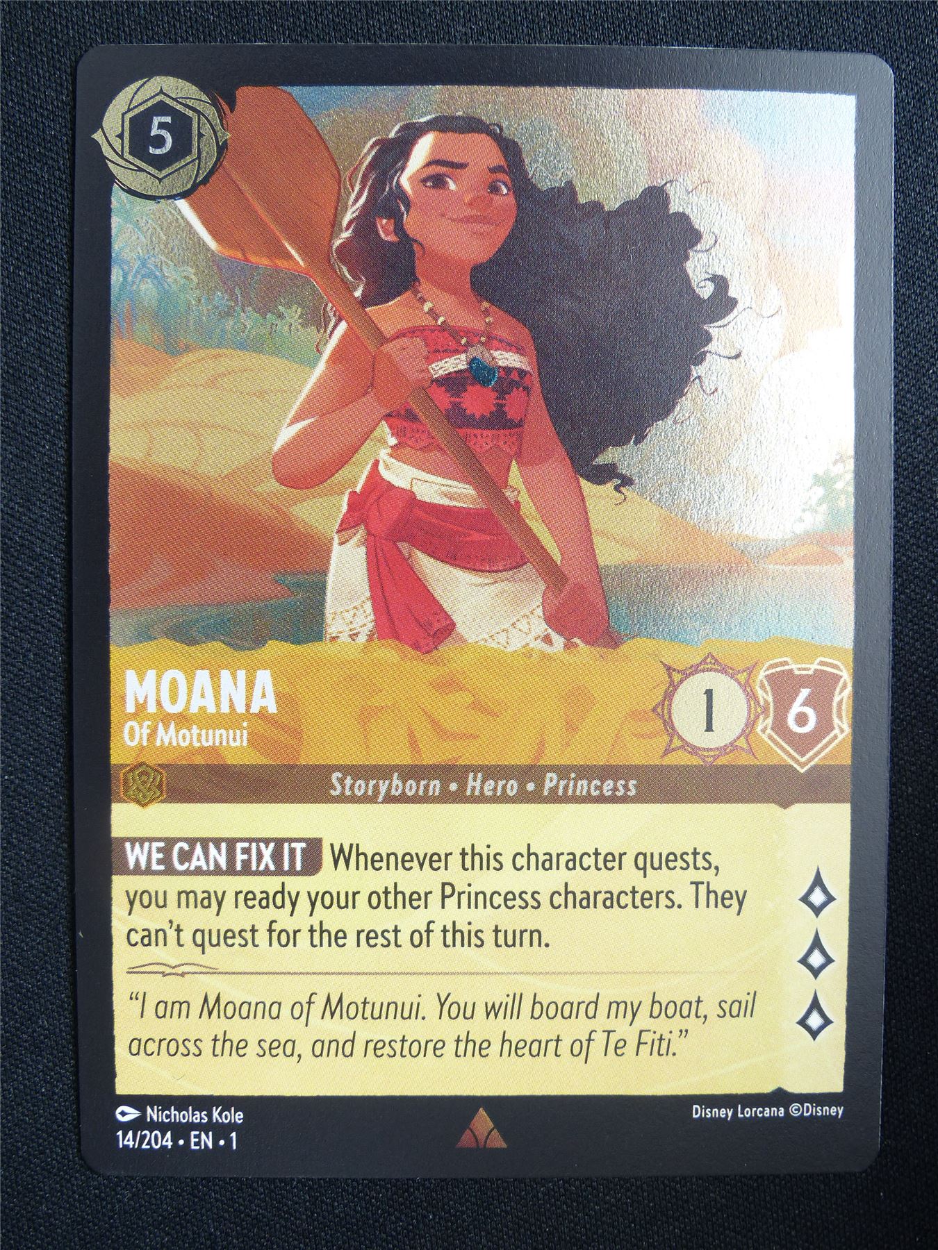 Moana of Motunui 14/204 Foil - Lorcana Card #18E