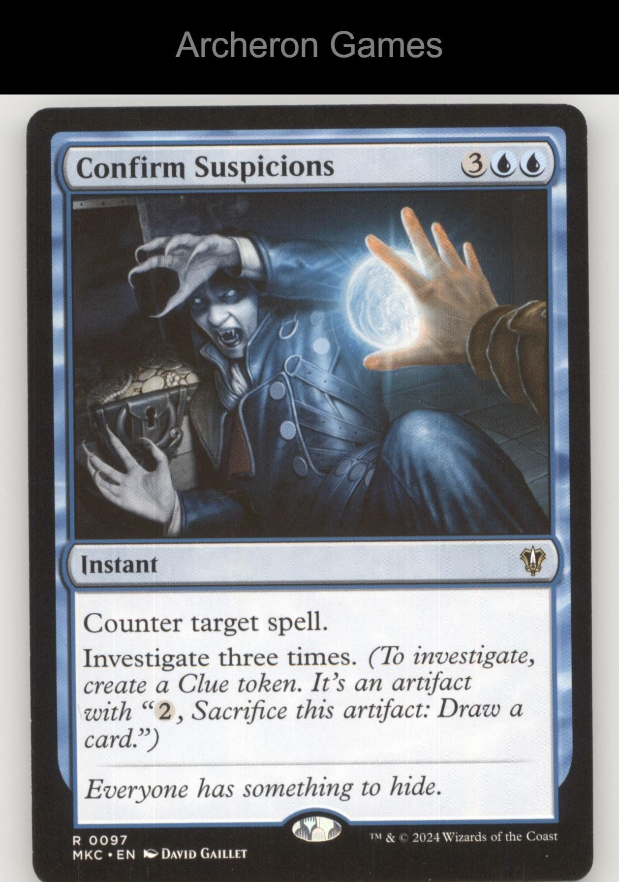 Confirm Suspicions 97 R MTG Card Commander: Murders at Karlov Manor
