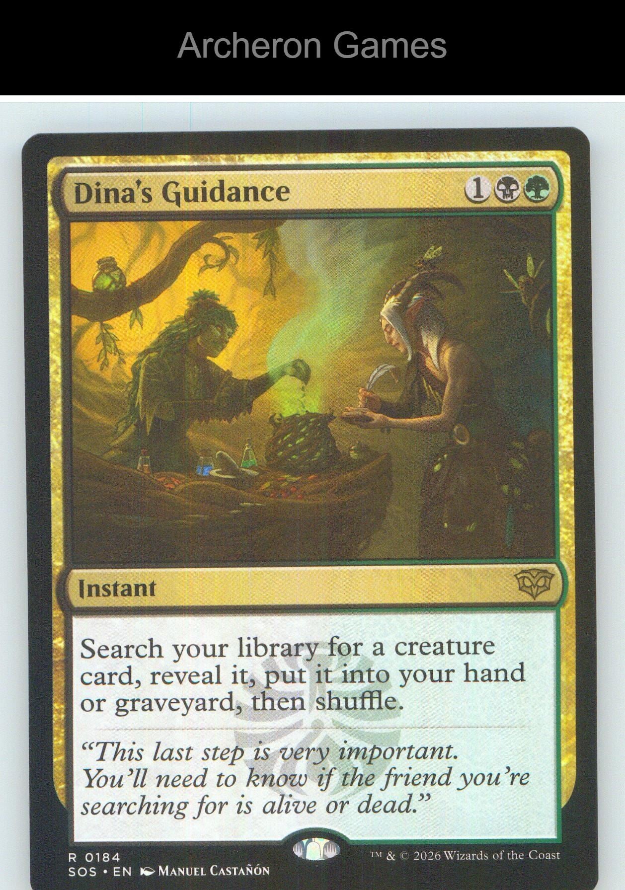 Dina's Guidance SOS 184 R MTG Card NM/EX+