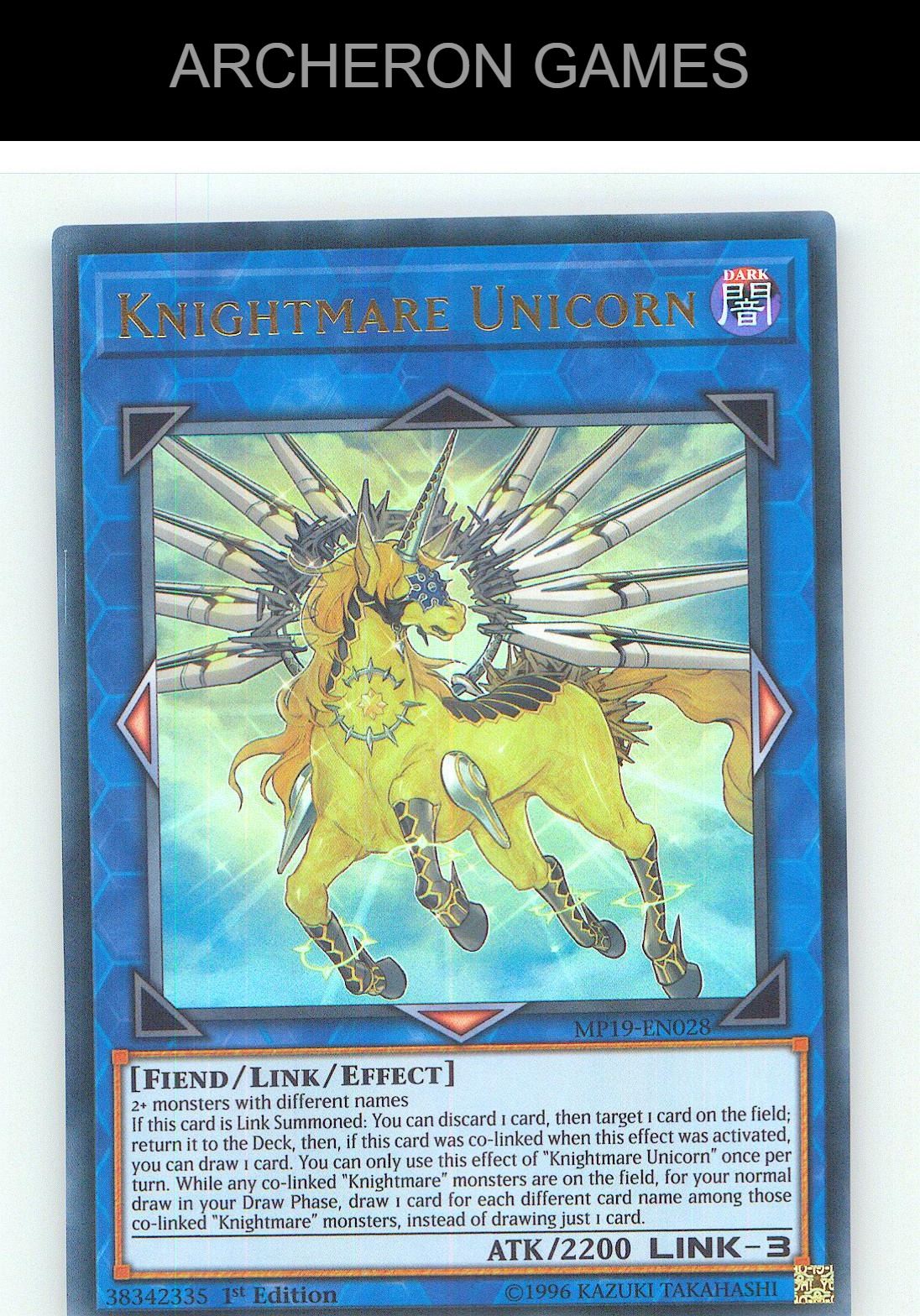 Knightmare Unicorn Ultra Rare YUGIOH Card Unlimited