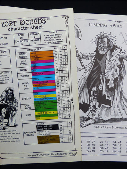 Lost Worlds Fantasy Combat Book Game: Brimestone the Fire Giant Booklet - Nova Rules Booklet #2VV