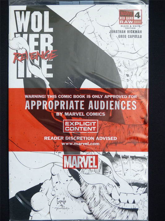 WOLVERINE Revenge #4 Black & White Edition Red Band - Dec 2025 Marvel Comic #56C