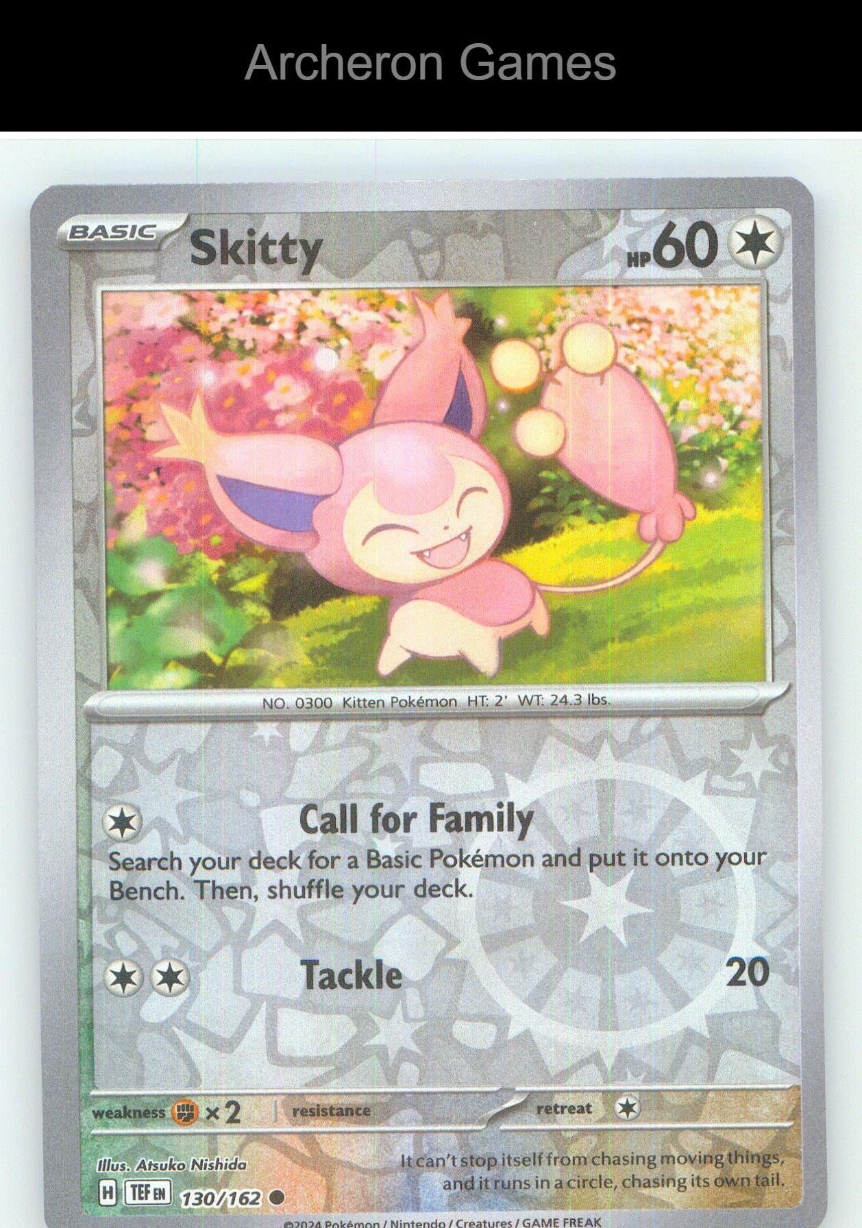 Pokemon Card Skitty TEF 130/162 C Temporal Forces Reverse Holo