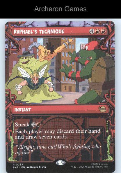 Raphael's Technique (Showcase) TMT 0237 R MTG Card Teenage Mutant Ninja Turtles