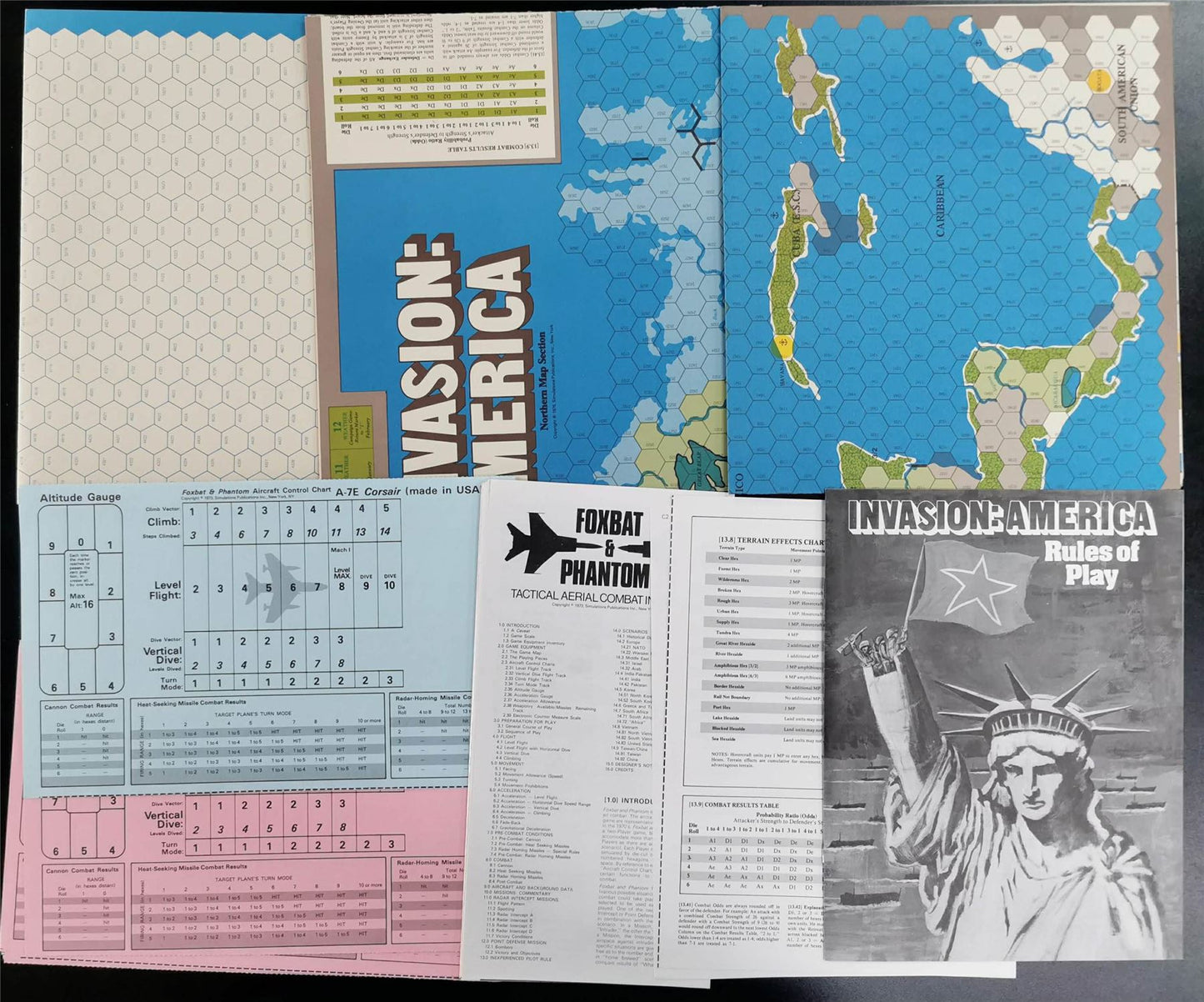 Invasion America: Death Throes of the Superpower: Historical Simulation Game - SPI Game #NM