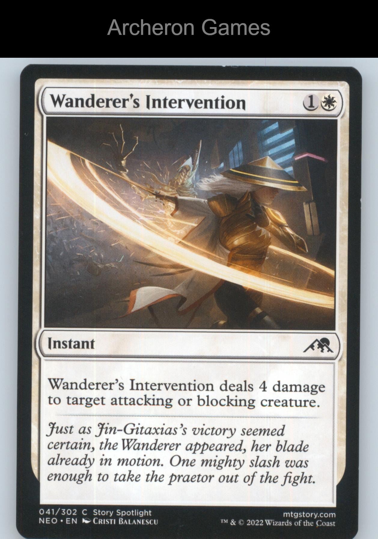 Wanderer's Intervention 41 C MTG Card Kamigawa: Neon Dynasty