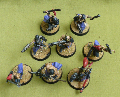 Chaos Cultists set of 8 painted - Chaos Space Marines - Warhammer 40K #17K