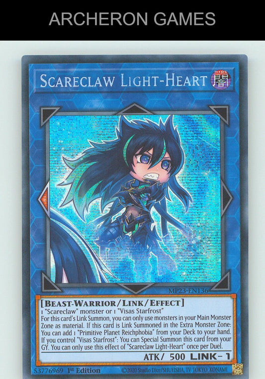 Scareclaw Light-Heart SEC YUGIOH Card