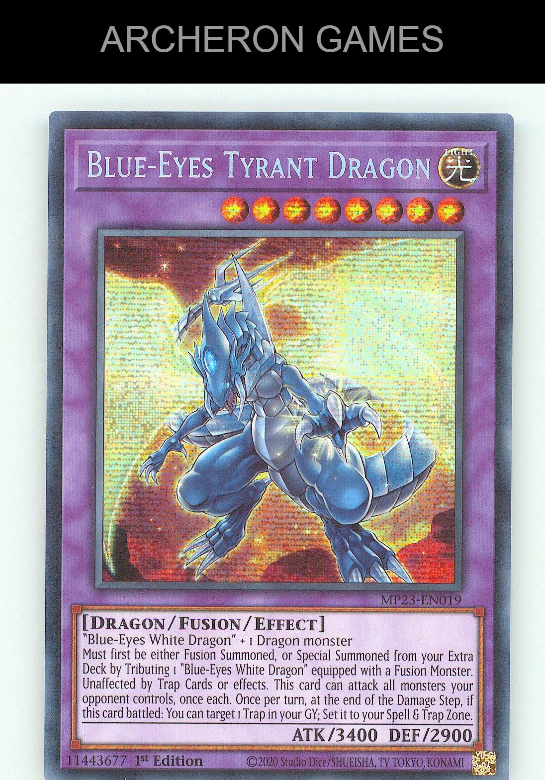 Blue-Eyes Tyrant Dragon SEC YUGIOH Card