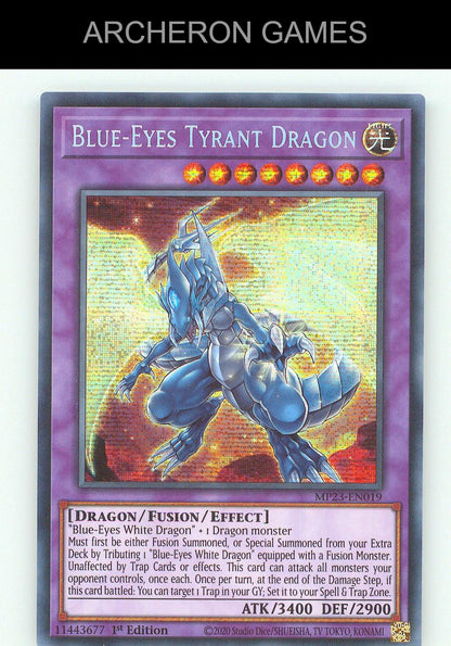 Blue-Eyes Tyrant Dragon SEC YUGIOH Card