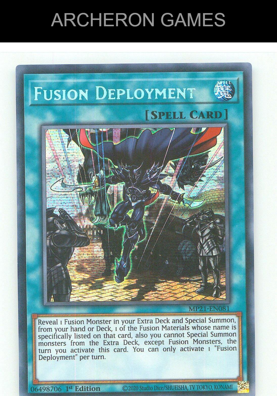 Fusion Deployment Prismatic Secret Rare YUGIOH Card 1st Edition