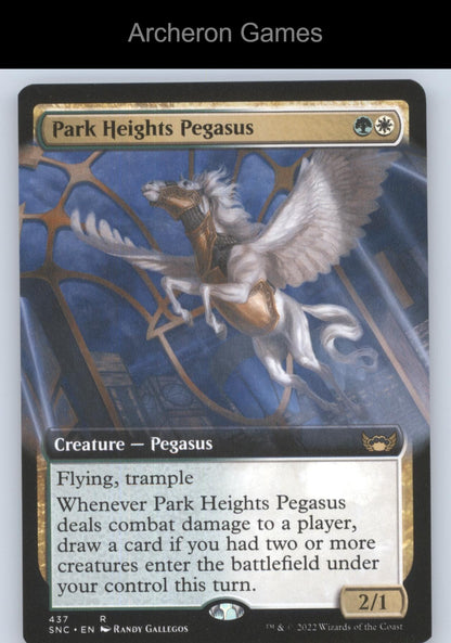 Park Heights Pegasus (Extended Art) 437 R MTG Card Streets of New Capenna