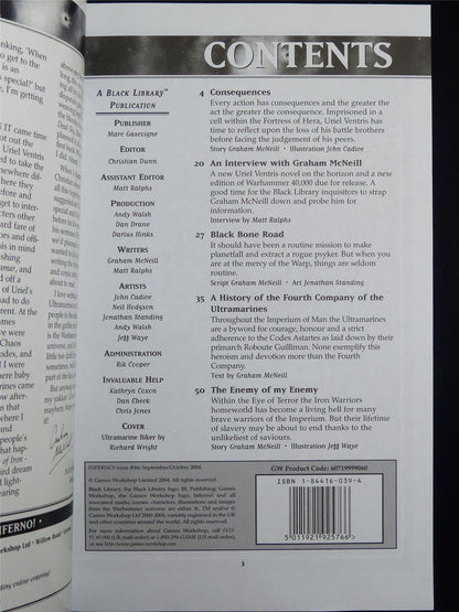 Inferno! Tales of Fantasy and Adventure #44 - Workshop Black Library Publication #1NX
