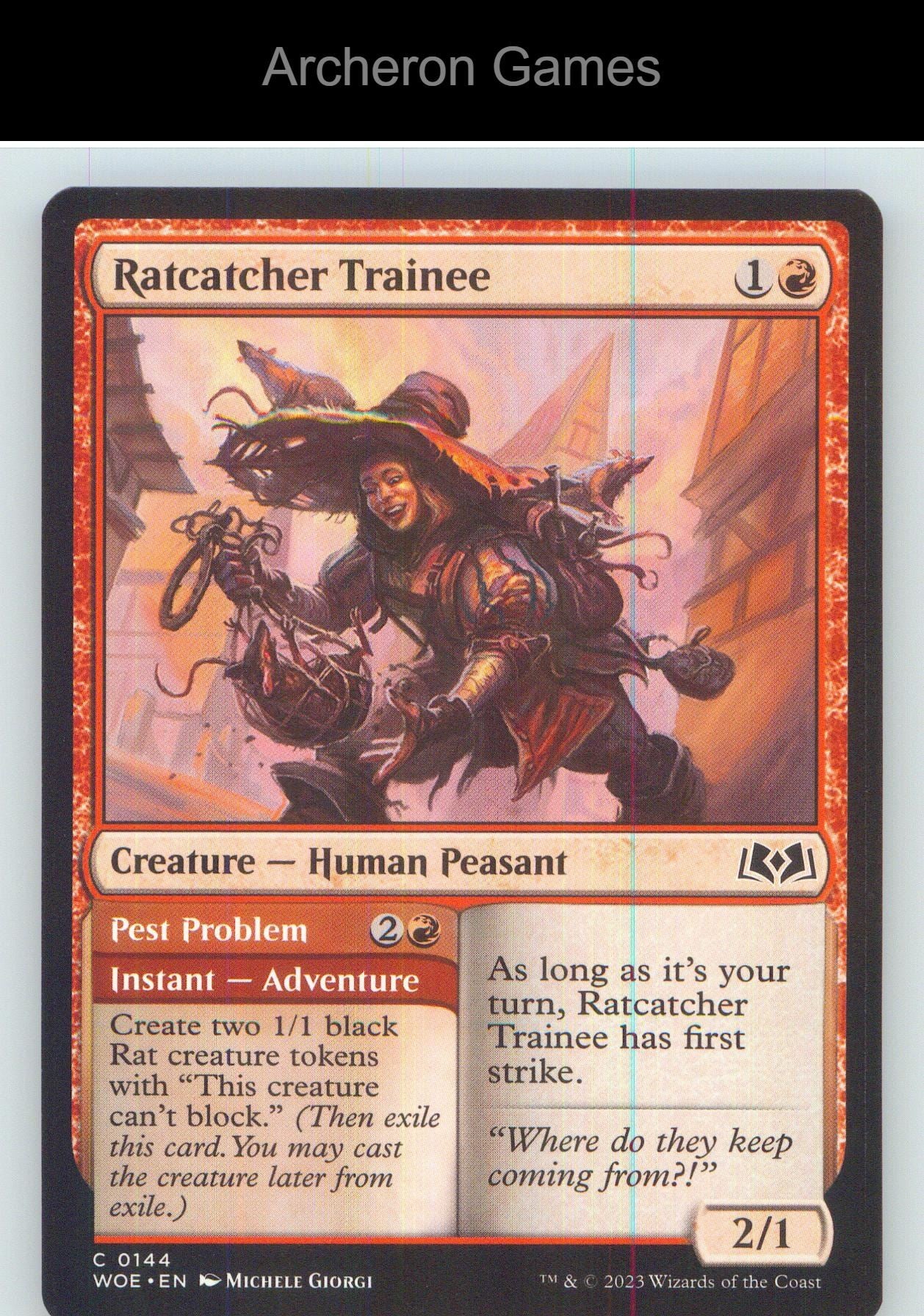 Ratcatcher Trainee WOE 144 C MTG Card NM/EX+