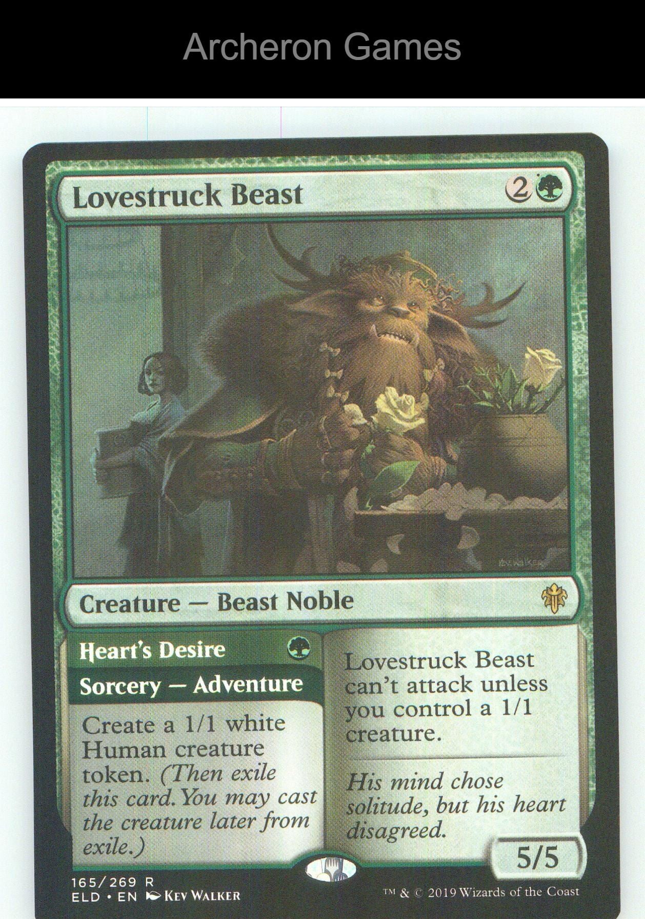 Lovestruck Beast ELD 165 R MTG Card NM/EX+
