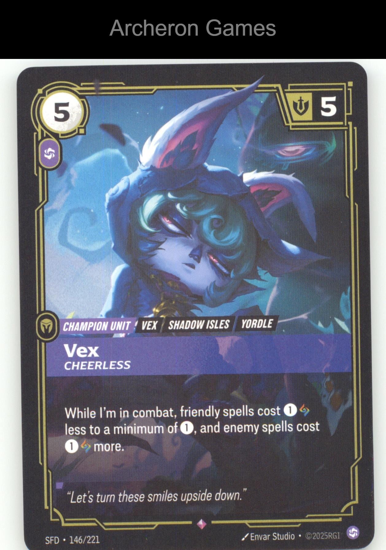 Vex - Cheerless SFD 146/221 R  Card Spiritforged