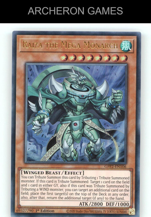 Raiza the Mega Monarch Ultra Rare YUGIOH Card