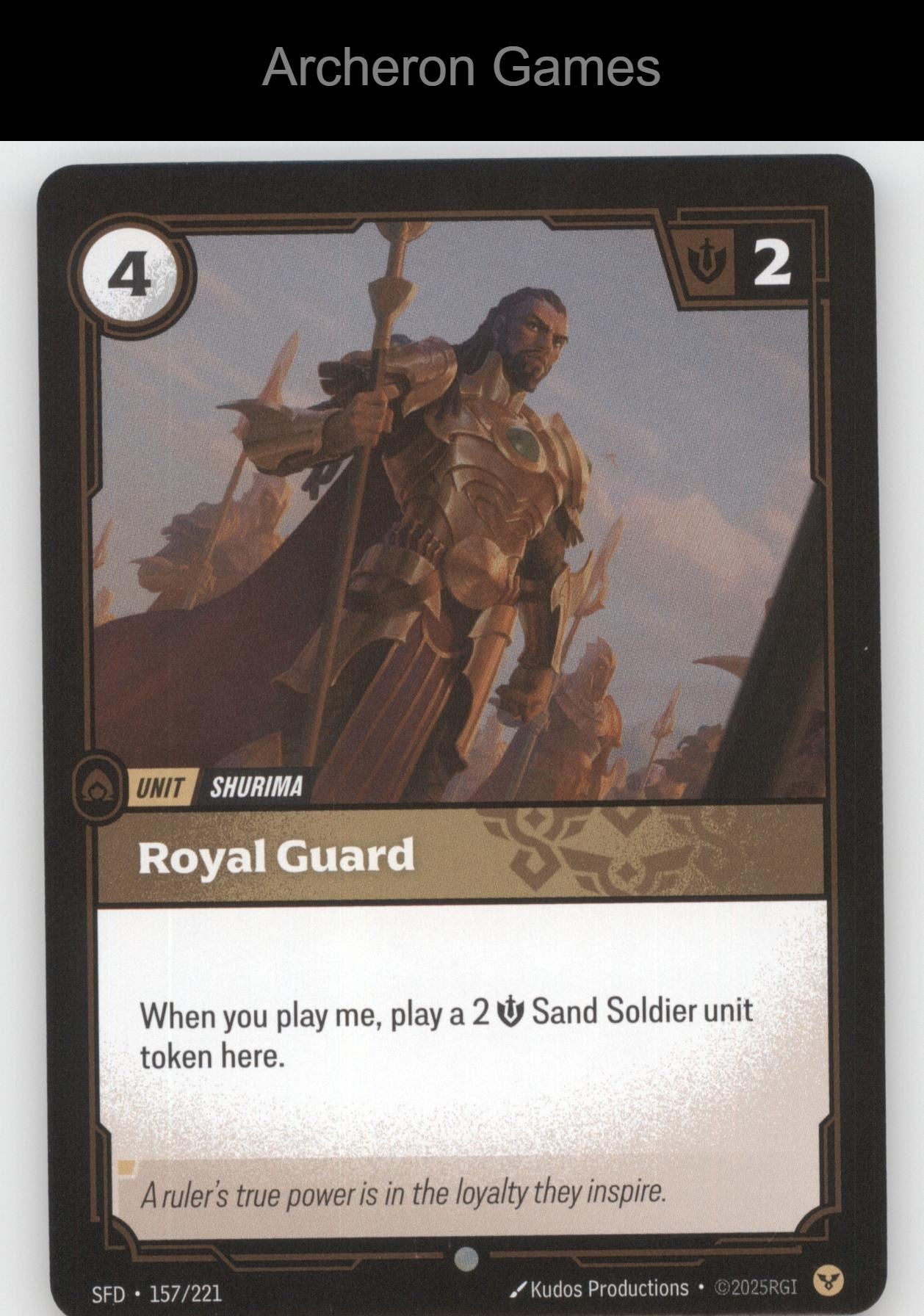 Royal Guard SFD 157/221 C  Card Spiritforged