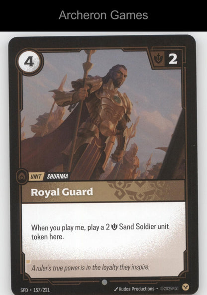 Royal Guard SFD 157/221 C  Card Spiritforged
