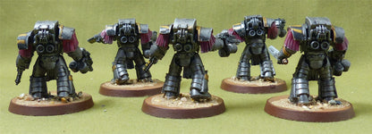 Cataphractii Terminators set of 5 painted - Iron Hands - Warhammer Horus Heresy #9H8