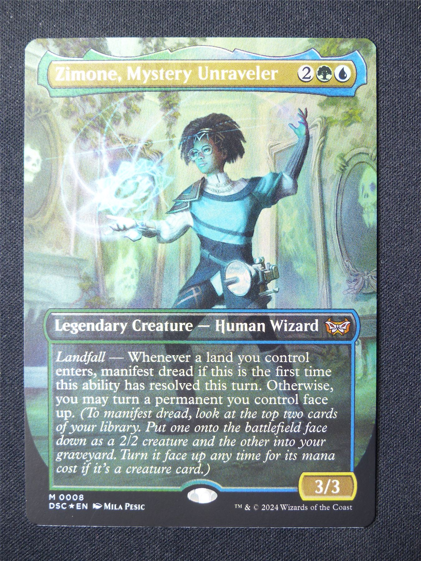 Zimone Mystery Unraveler Borderless Foil - DSC - Mtg Card #5HK