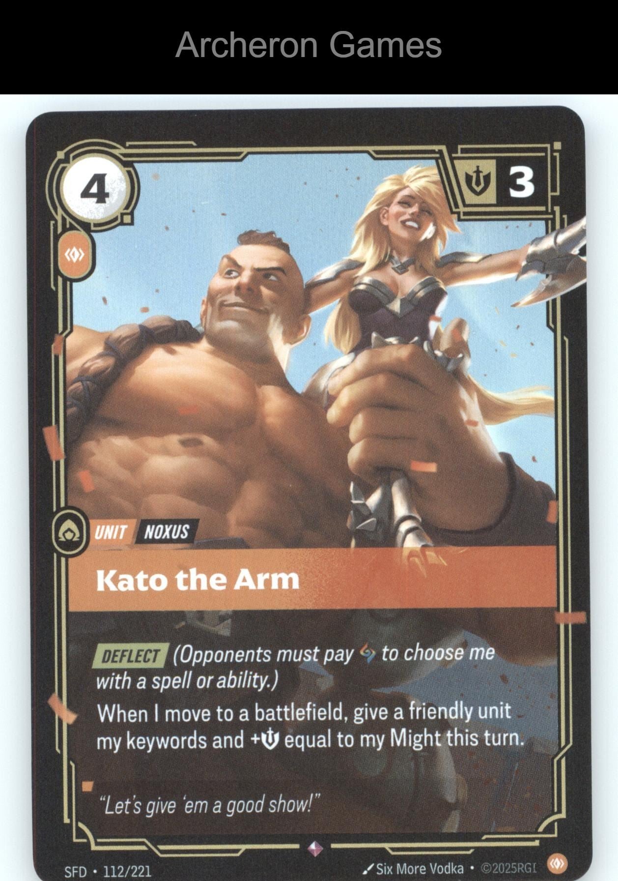 Kato the Arm SFD 112/221 R  Card Spiritforged