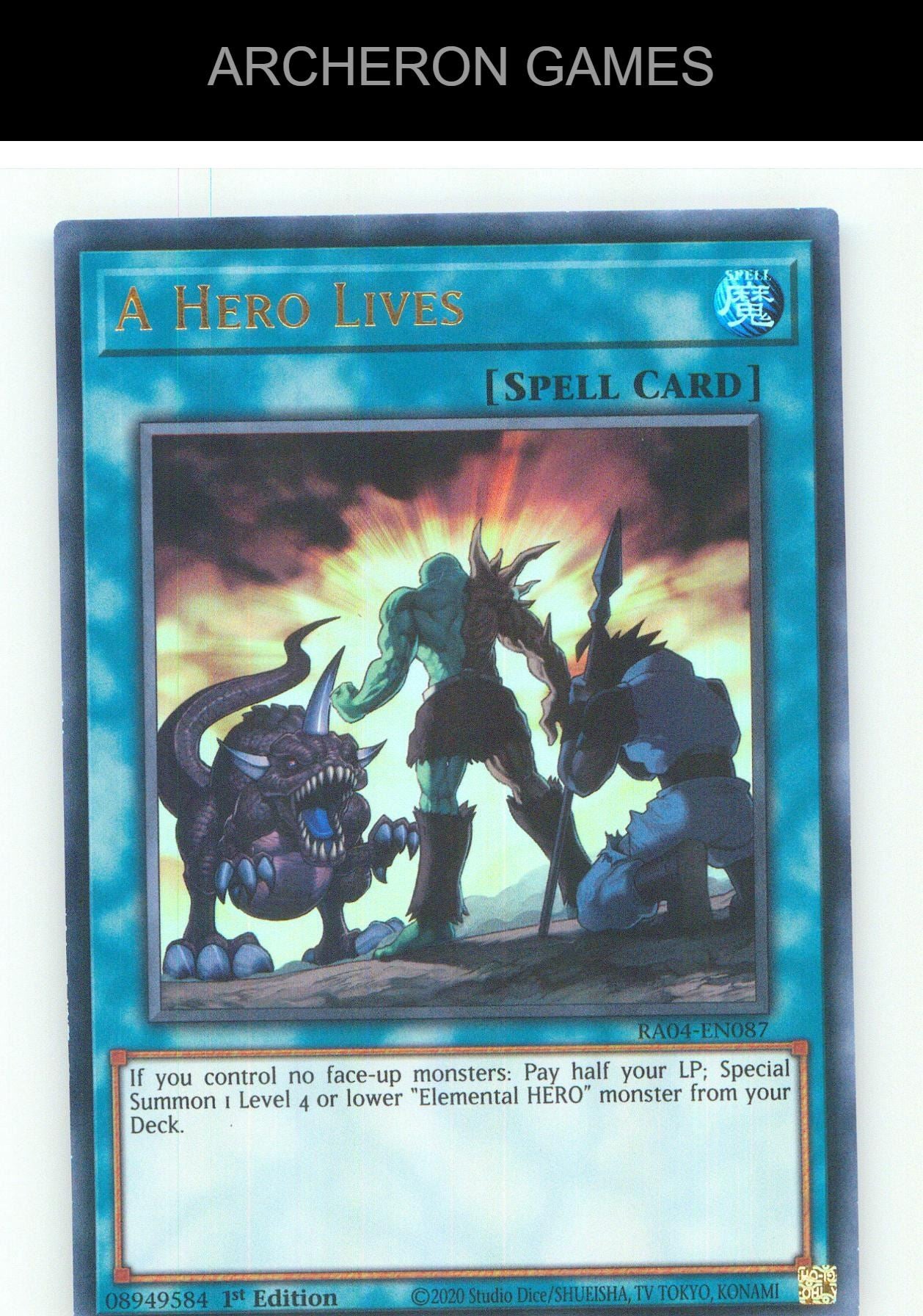 A Hero Lives (UR) UR YUGIOH Card 1st Edition