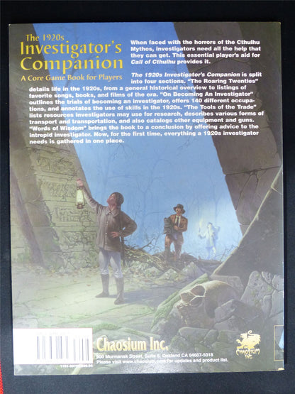 Call of Cthulhu: The 1920s Investigator's Companion Core Game Book - Roleplaying Softback #2MG