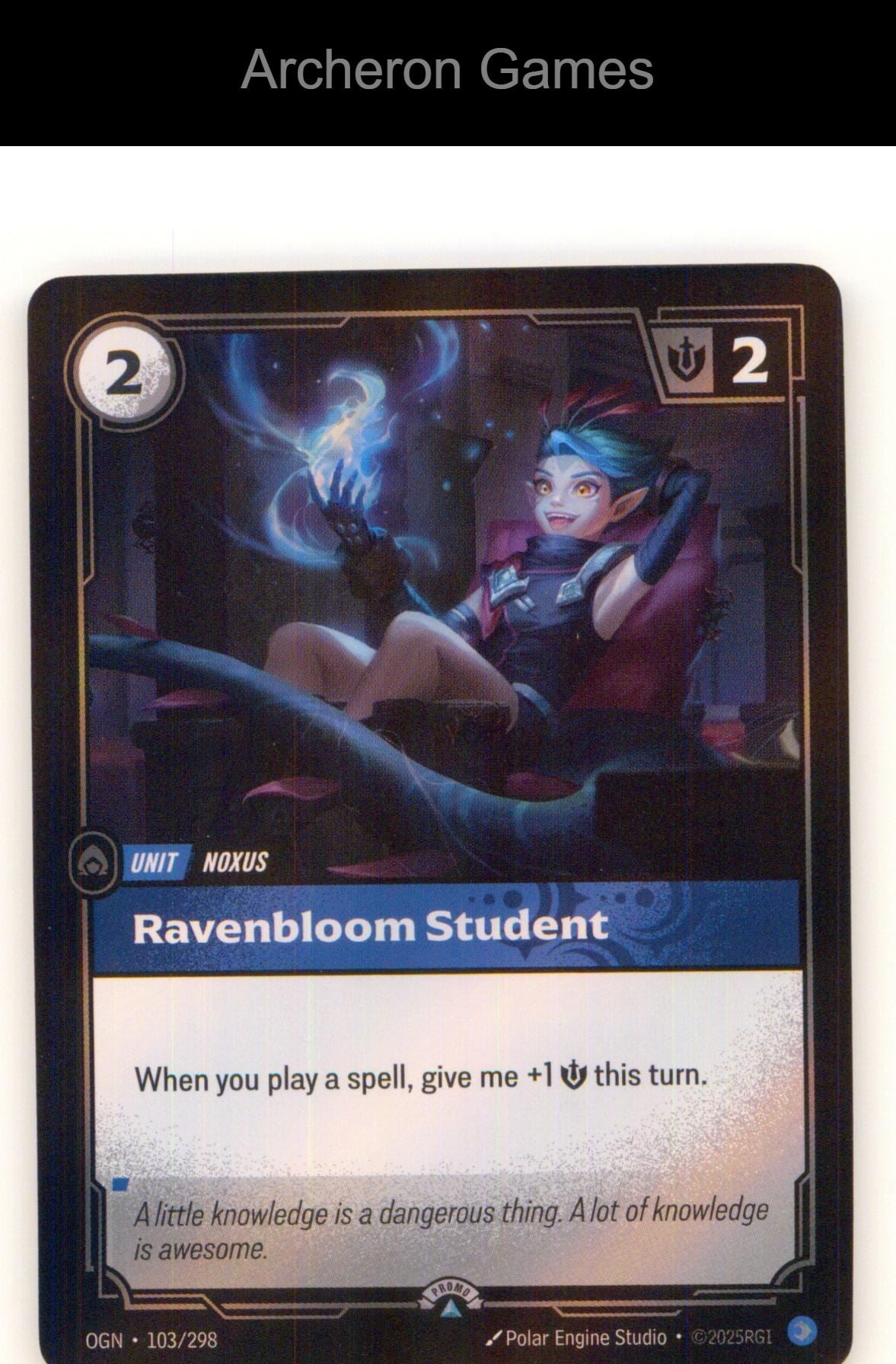 Ravenbloom Student OGN 103/298 UC Origins Riftbound Card