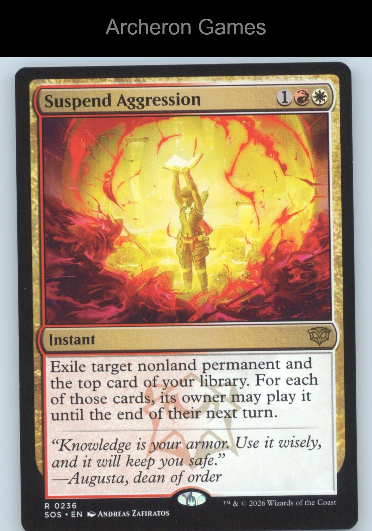 Suspend Aggression SOS 236 R MTG Card Secrets of Strixhaven